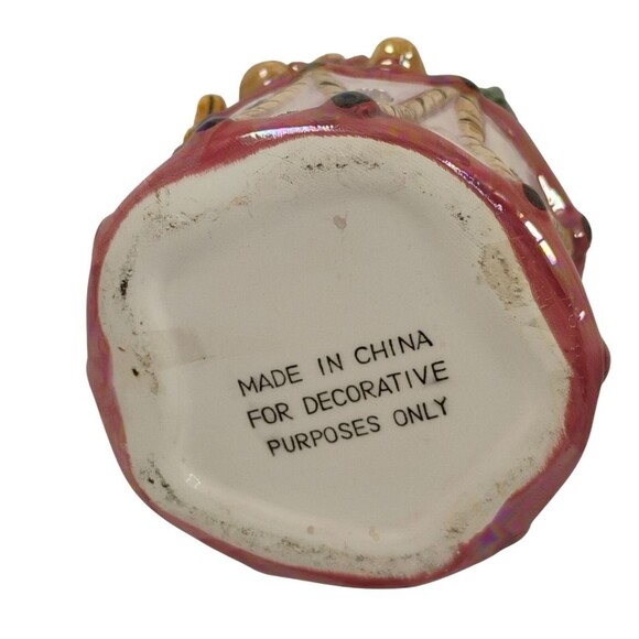 Christmas Votive Lusterware Finish Ceramic Tea Light Holder Candle Holder - Picture 10 of 15